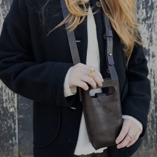 Shop the minimalist Leather Pocket Pouch by P Kirkwood. Handcrafted from supple Italian vegetable tanned leather. Holds phone & glasses hands-free.